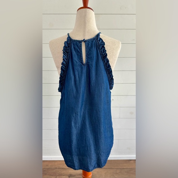 1250c Denim Halter Top. Size Large - Picture 2 of 3